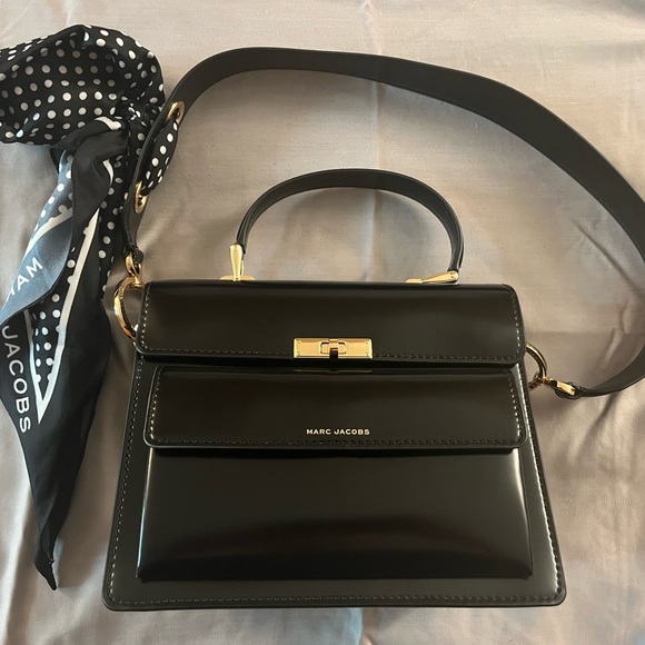 Marc Jacobs Black Satchel with Gold Accents-The Uptown - Picture 2 of 16